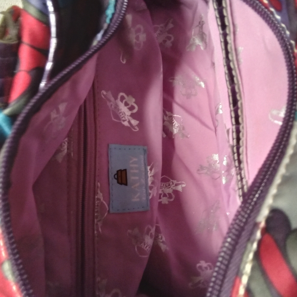 Purse KATHY VANZEELAND Purple Floral-Print Women’s Shoulder Bag - Picture 8 of 16